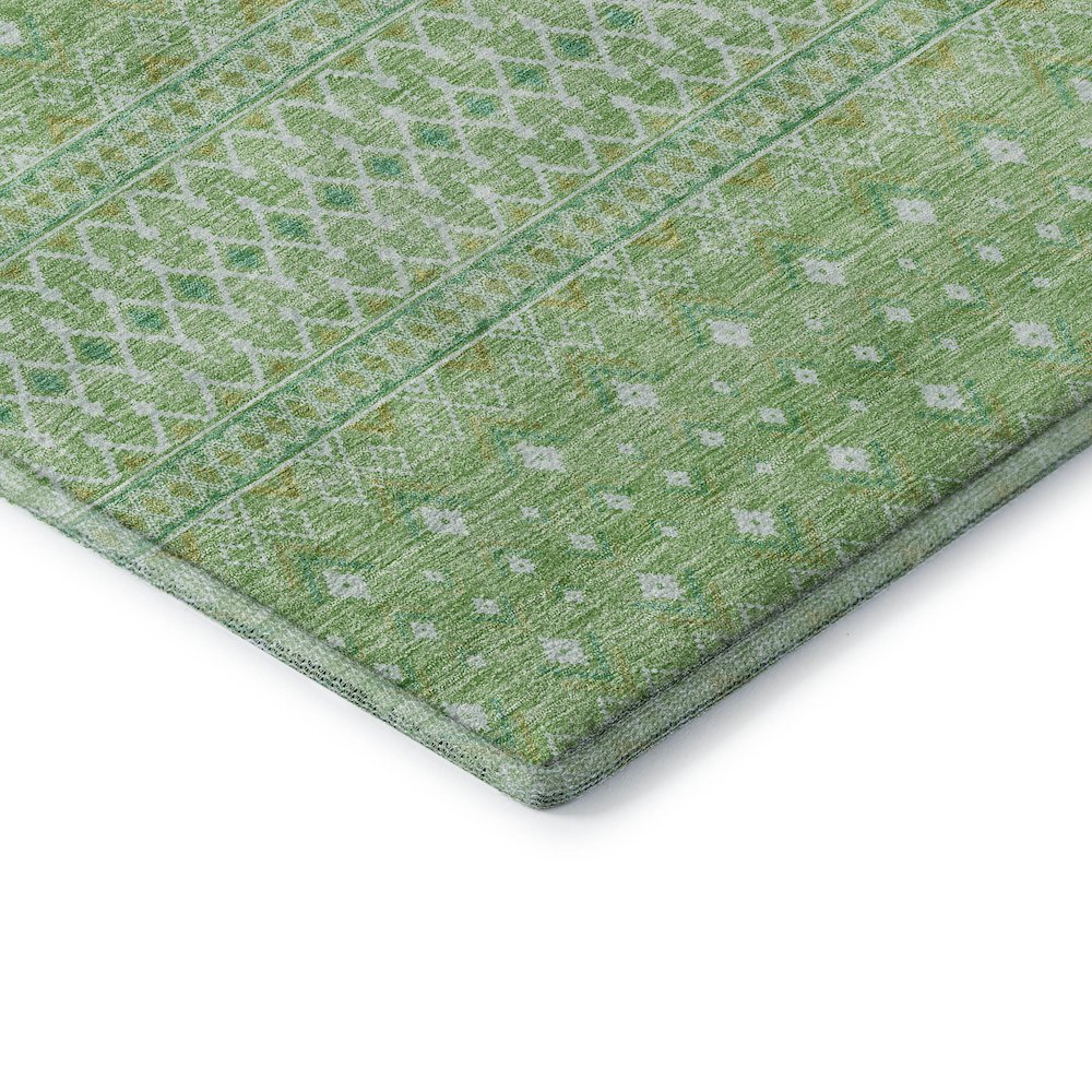 Premium Machine Washable Mayfield AMF709 Aloe 2'3" x 7'6" Runner Rug. Picture 3