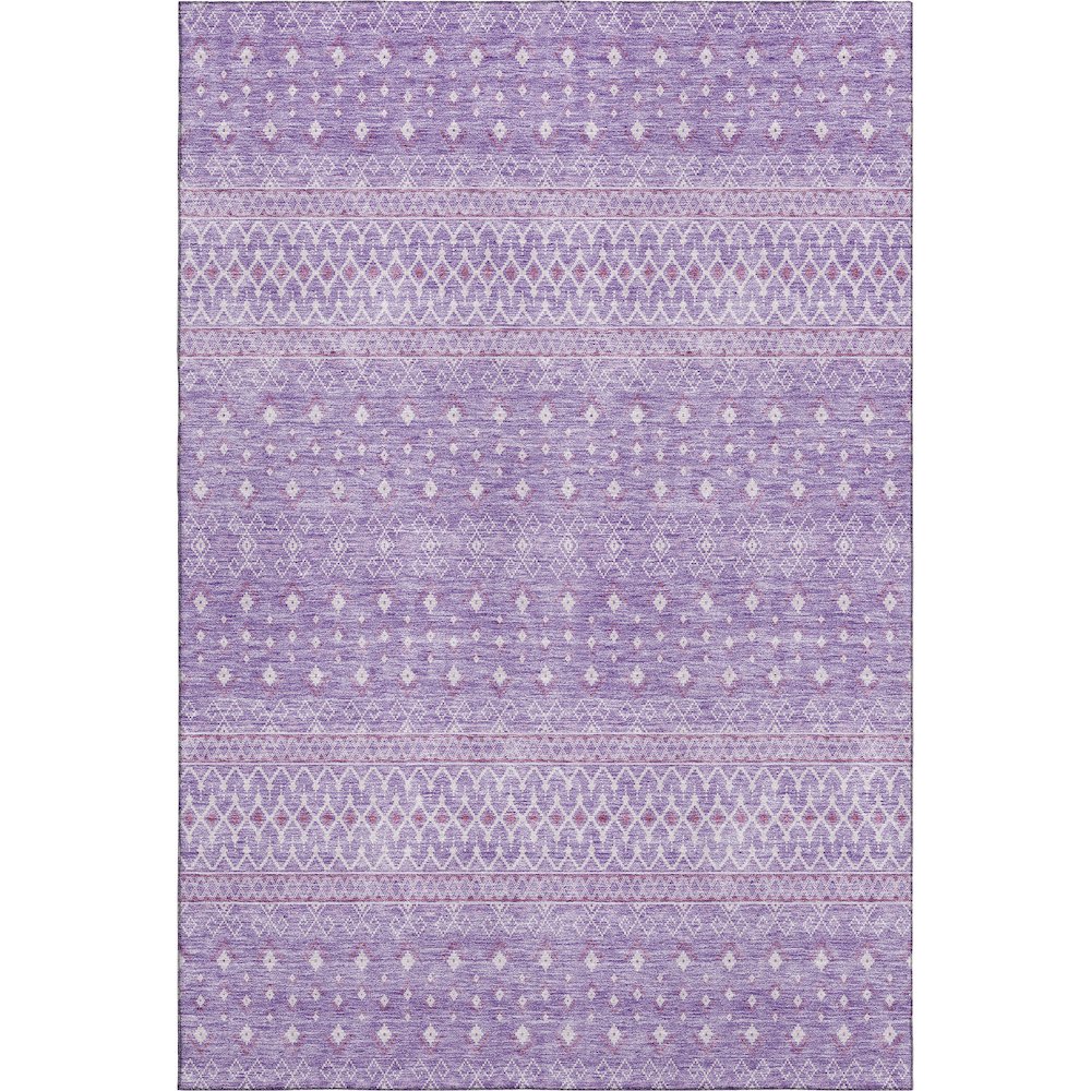Premium Machine Washable Mayfield AMF709 Lavender 3' x 5' Rug. Picture 1