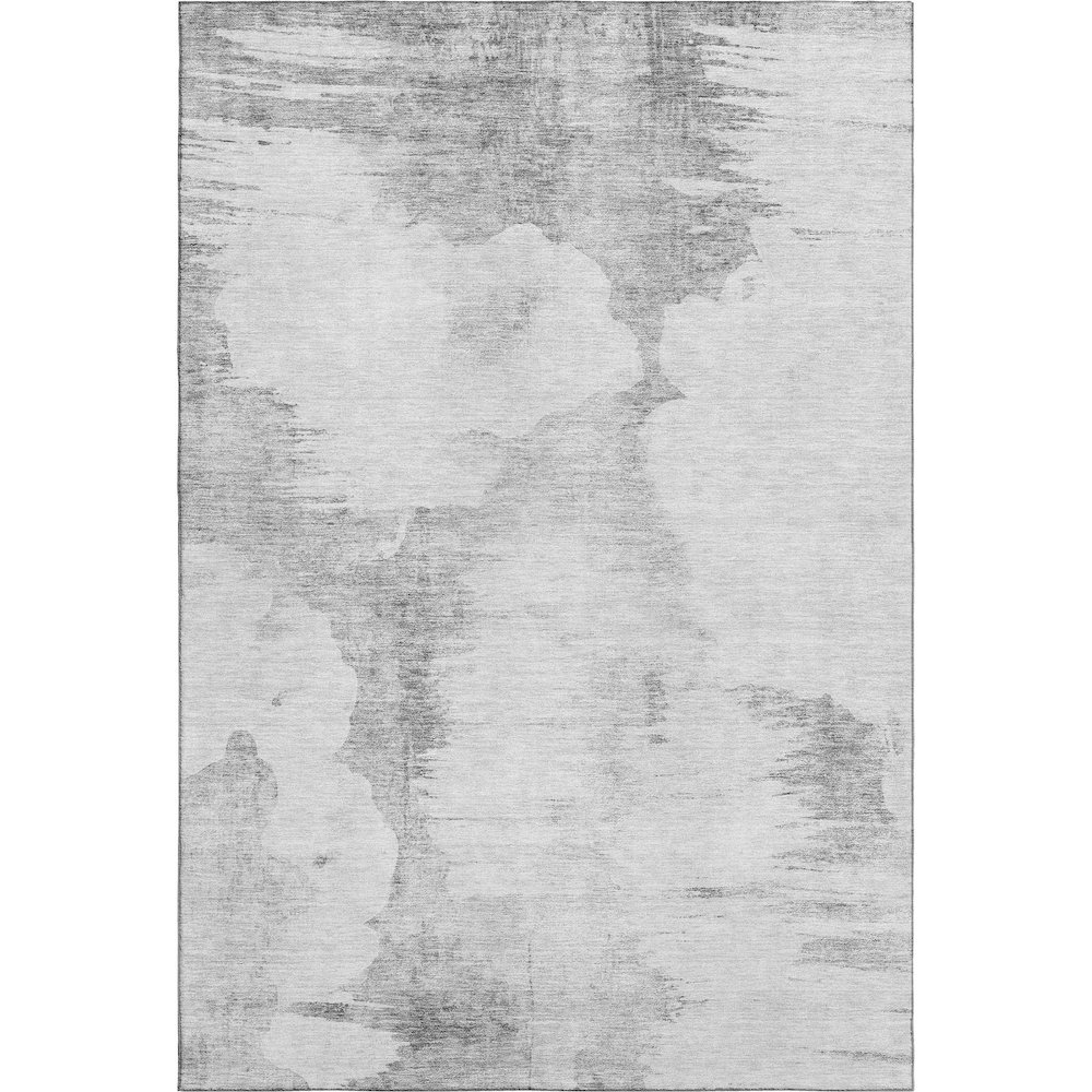 Premium Machine Washable Mayfield AMF710 Silver 3' x 5' Rug. Picture 1
