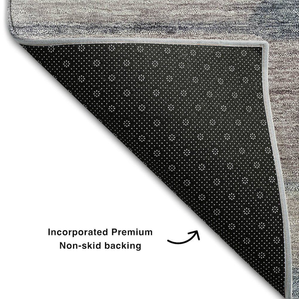 Premium Machine Washable Mayfield AMF712 Teal 2'3" x 7'6" Runner Rug. Picture 2
