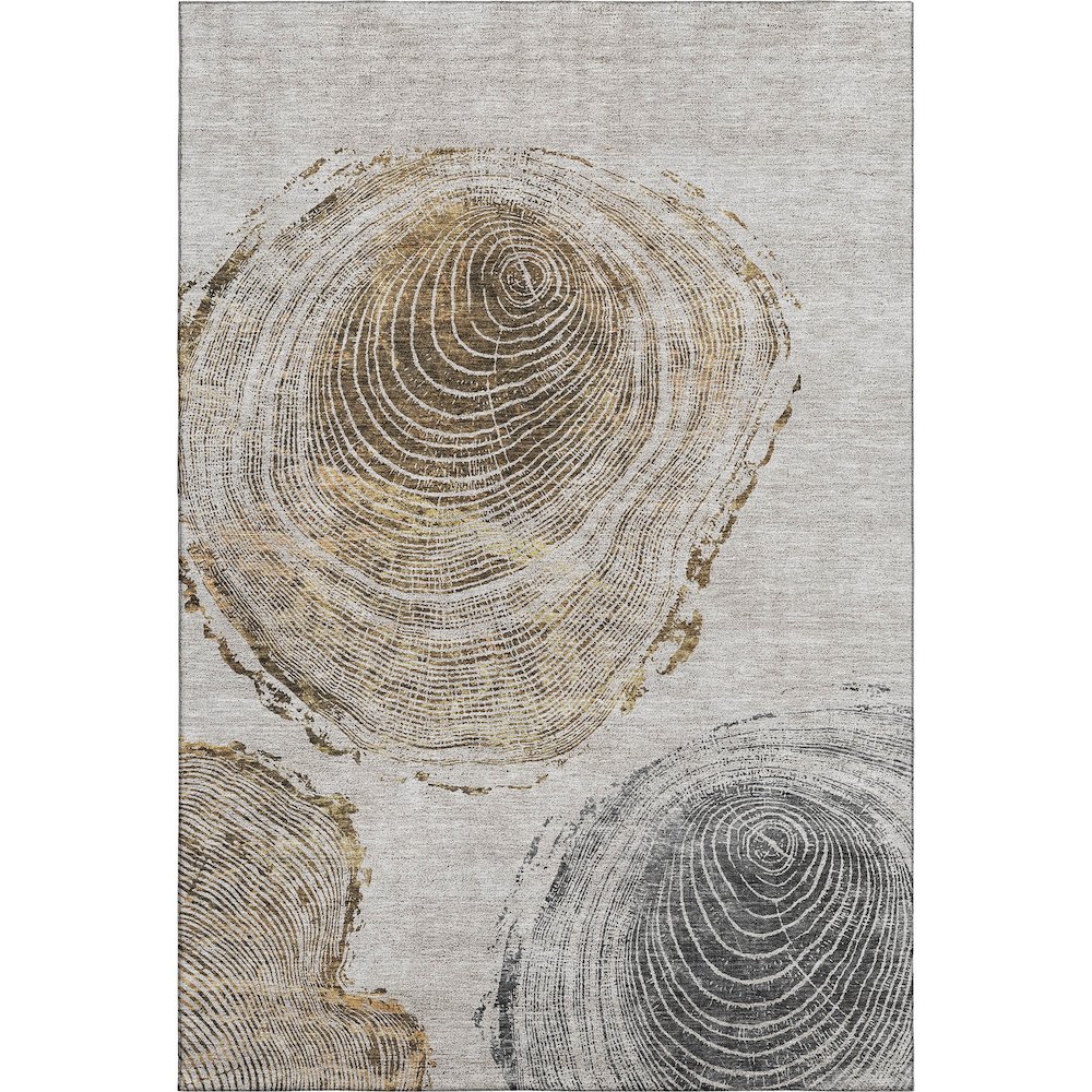 Premium Machine Washable Mayfield AMF713 Taupe 3' x 5' Rug. Picture 1