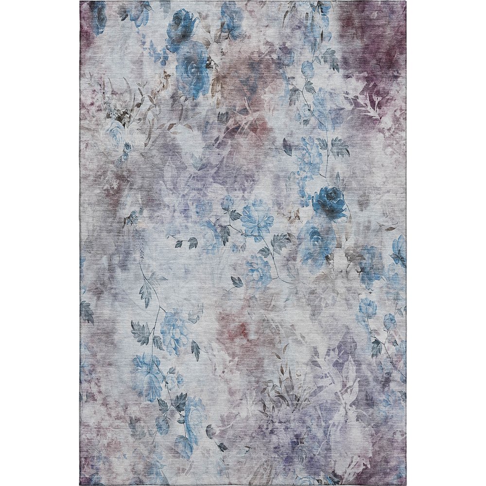 Premium Machine Washable Mayfield AMF724 Blue 3' x 5' Rug. Picture 1