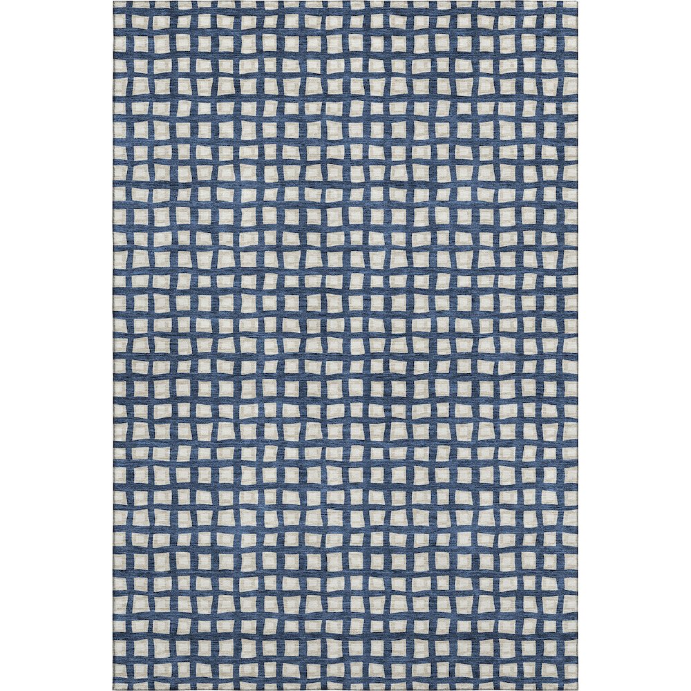 Premium Machine Washable Mayfield AMF727 Blue 3' x 5' Rug. Picture 1