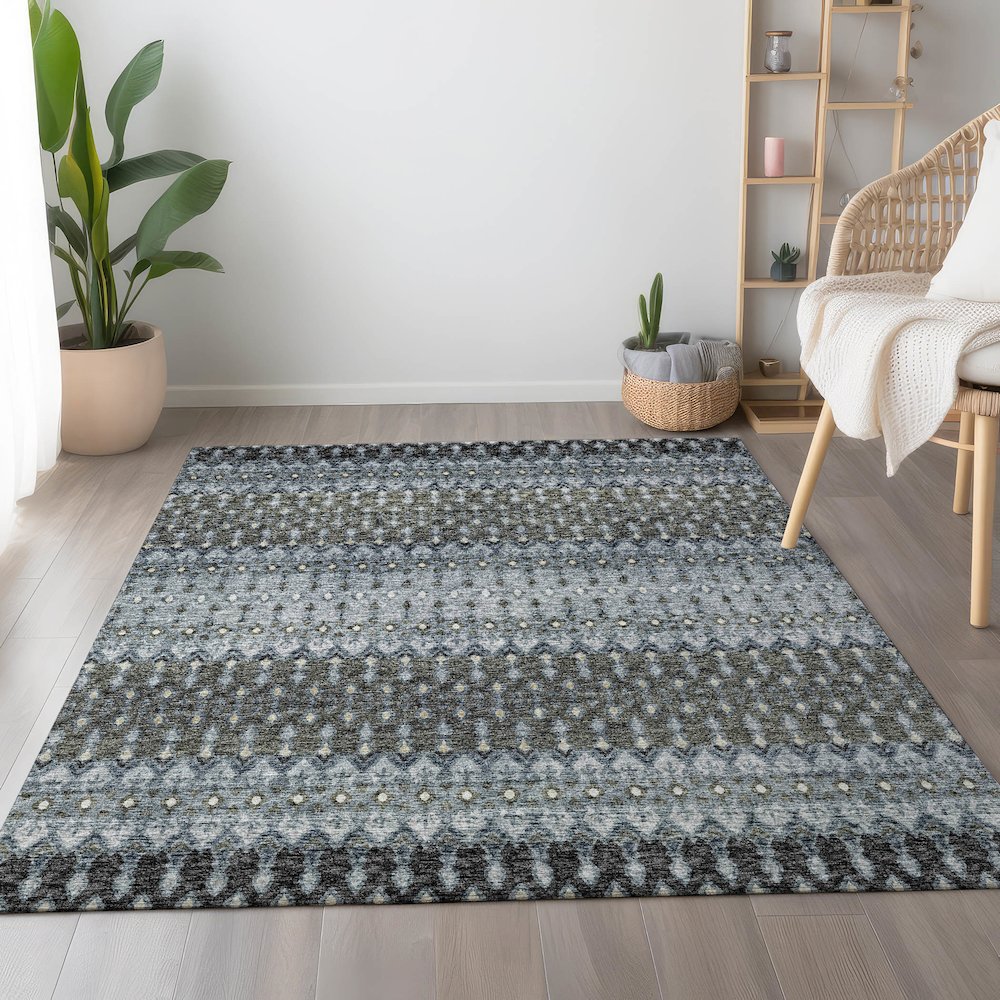 Premium Machine Washable Mayfield  Moody 3' x 5' Rug. Picture 5