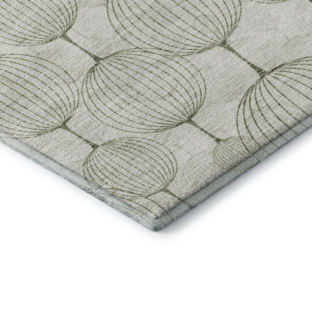 Premium Machine Washable Mayfield AMF732 Green 2'3" x 7'6" Runner Rug. Picture 3