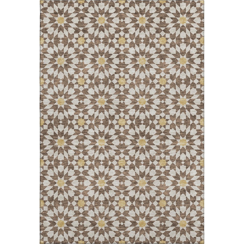 Premium Machine Washable Mayfield AMF734 Chocolate 3' x 5' Rug. Picture 1