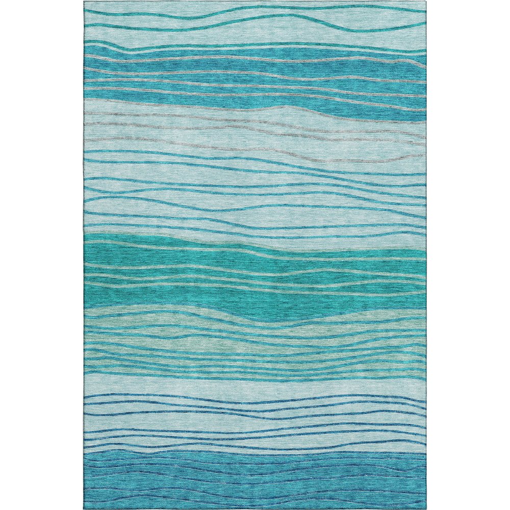 Premium Machine Washable Mayfield AMF735 Sky 3' x 5' Rug. Picture 1