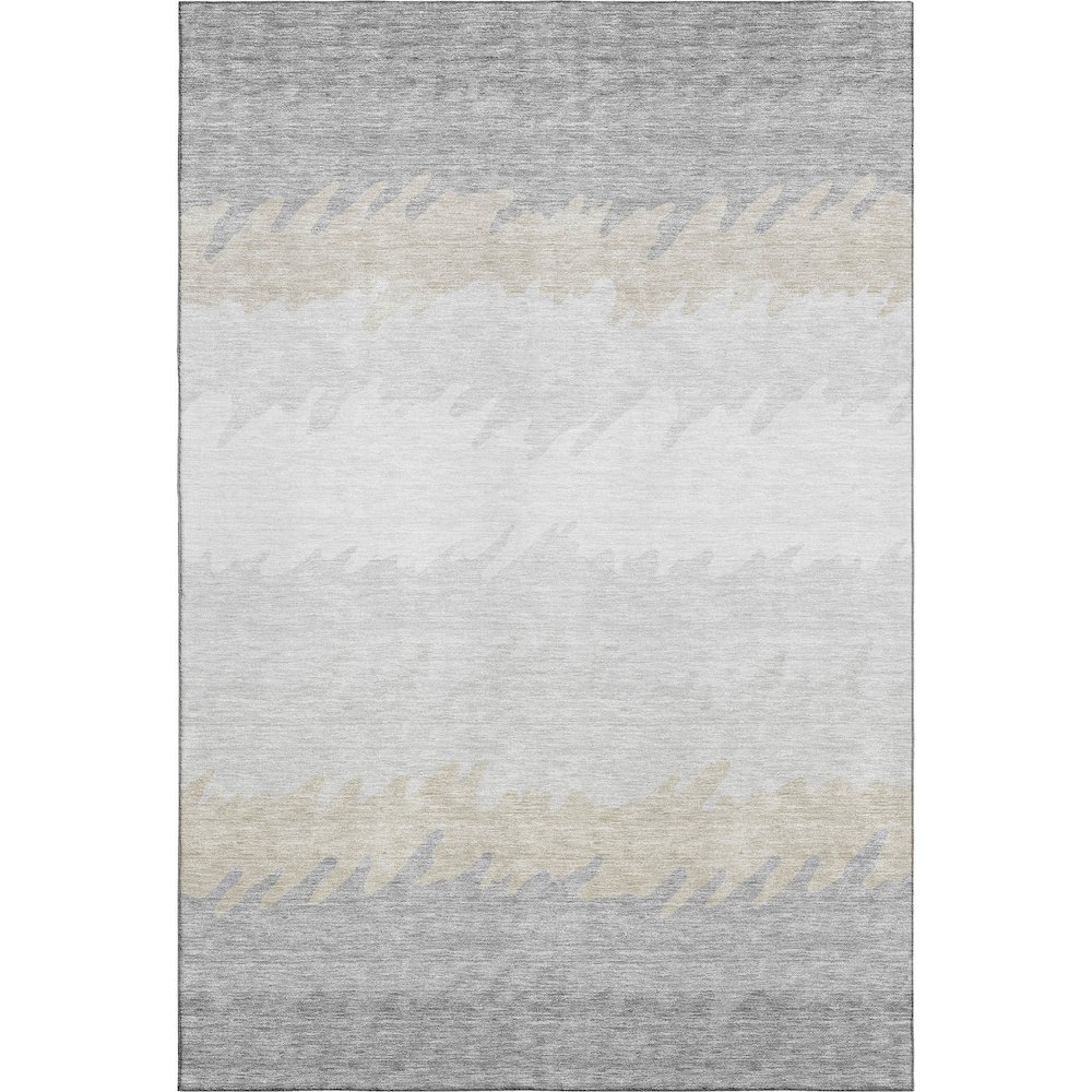 Premium Machine Washable Mayfield AMF736 Silver 3' x 5' Rug. Picture 1