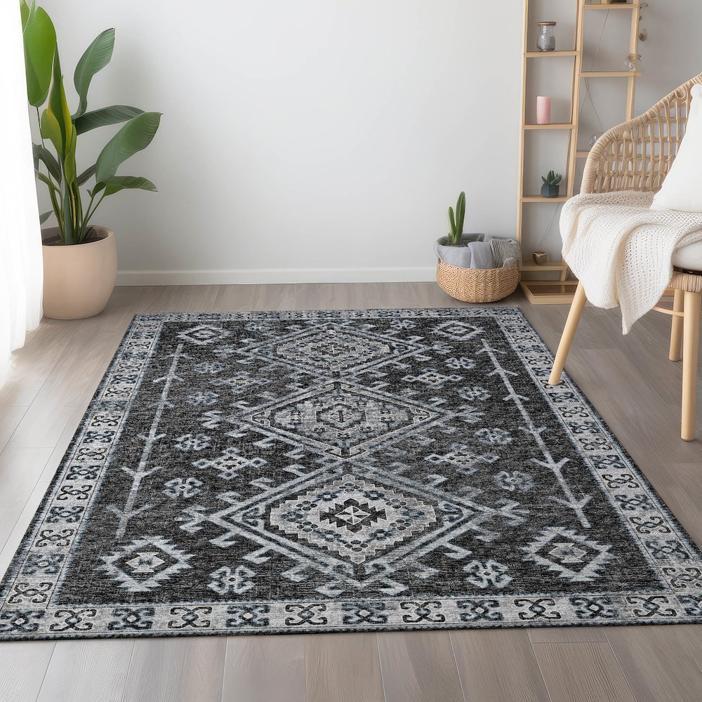 Premium Machine Washable Mayfield  Shadow 3' x 5' Rug. Picture 5