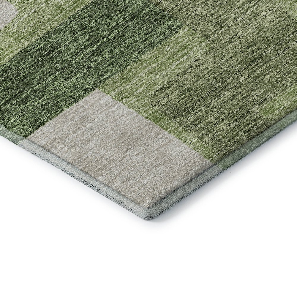 Premium Machine Washable Mayfield AMF740 Green 2'3" x 7'6" Runner Rug. Picture 3