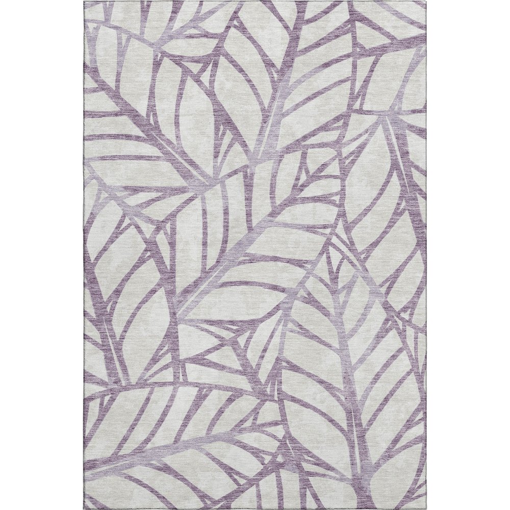 Premium Machine Washable Mayfield AMF741 Purple 3' x 5' Rug. Picture 1
