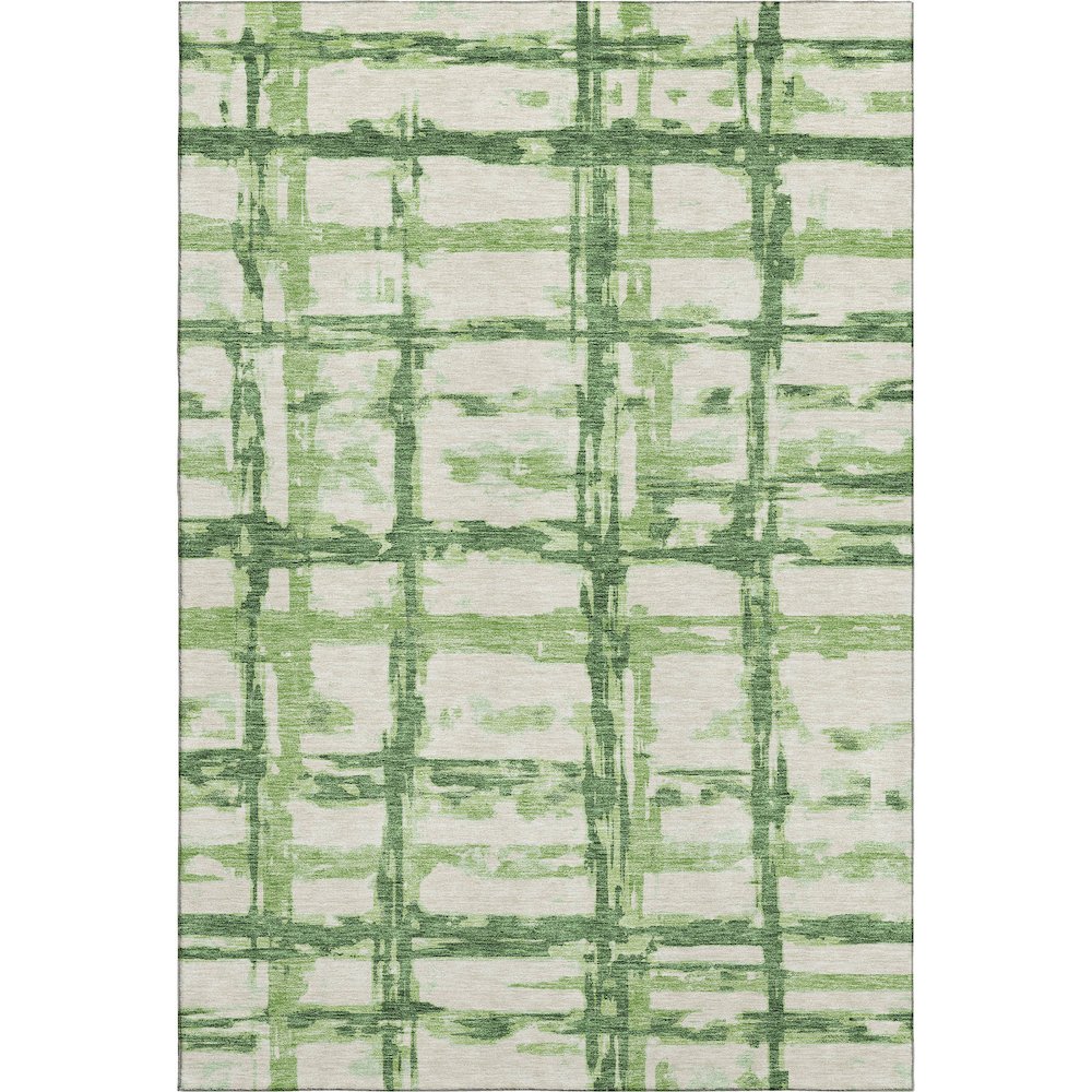 Premium Machine Washable Mayfield AMF745 Green 3' x 5' Rug. Picture 1