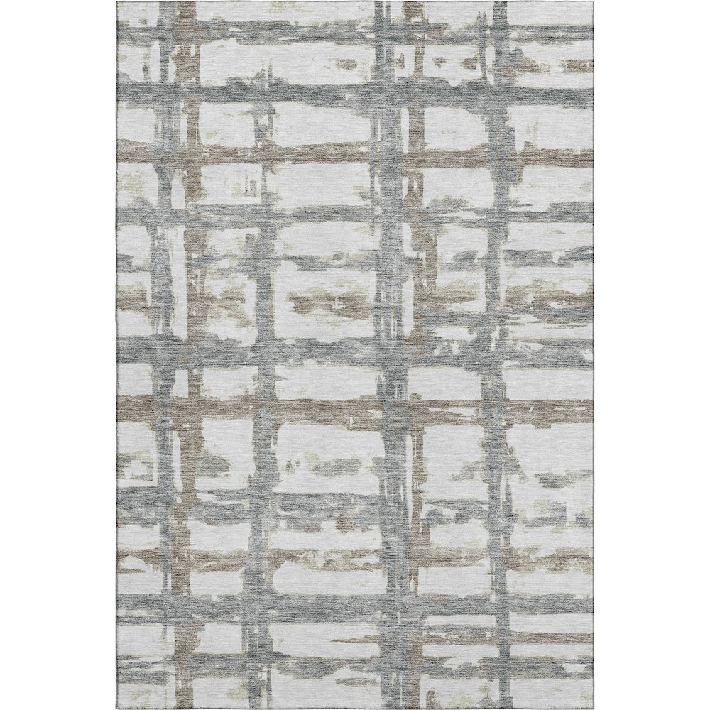 Premium Machine Washable Mayfield AMF745 Silver 3' x 5' Rug. Picture 1