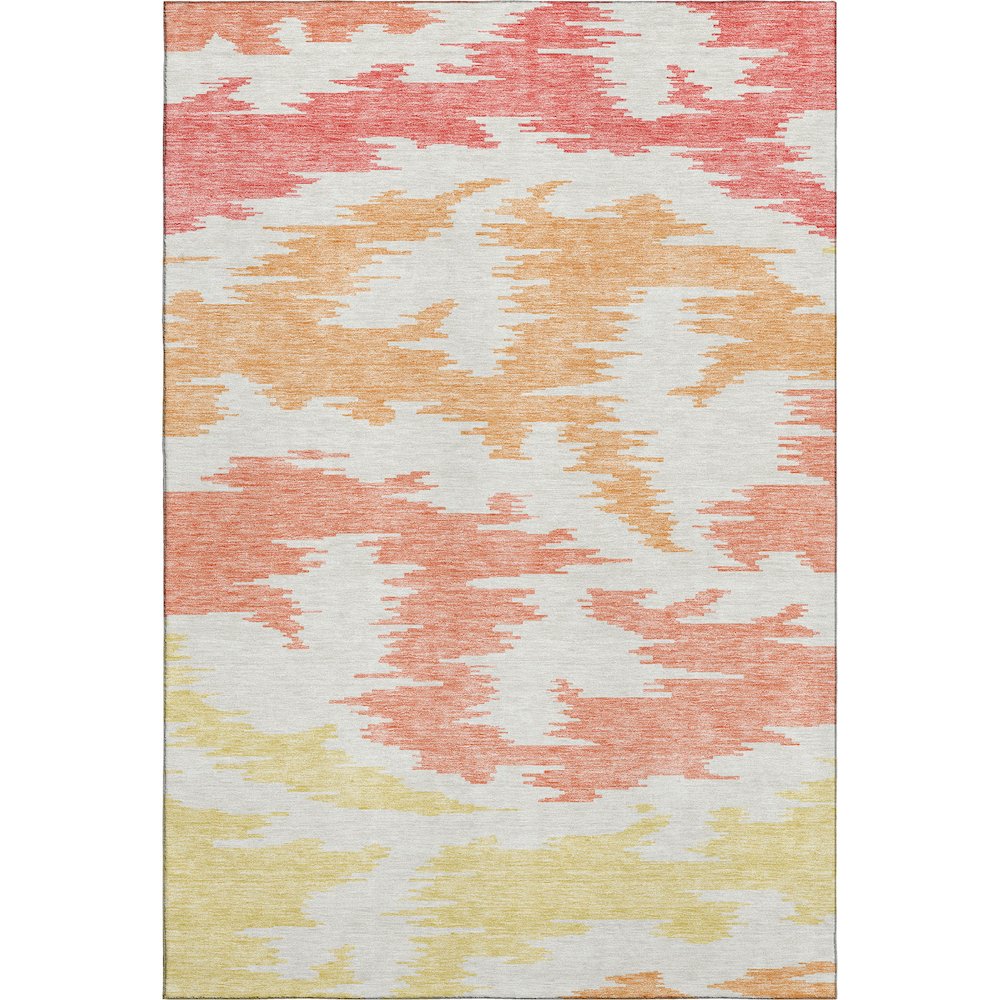 Premium Machine Washable Mayfield AMF746 Coral 3' x 5' Rug. Picture 1