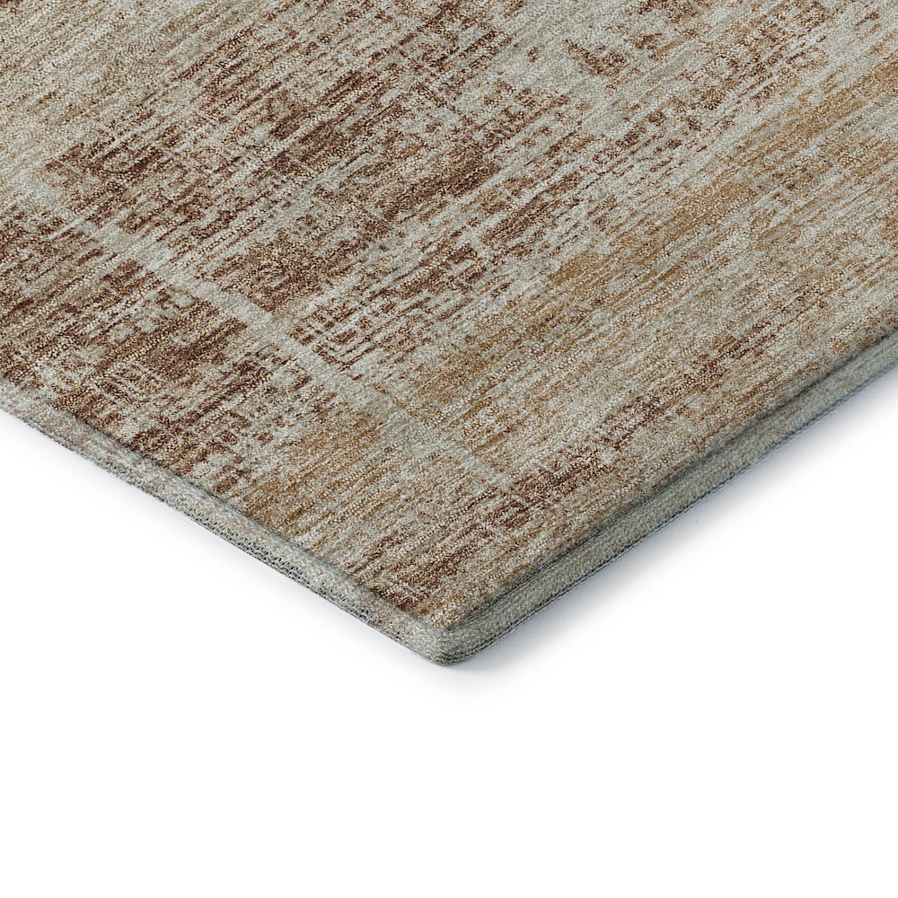 Premium Machine Washable Mayfield AMF747 Copper 2'3" x 7'6" Runner Rug. Picture 3