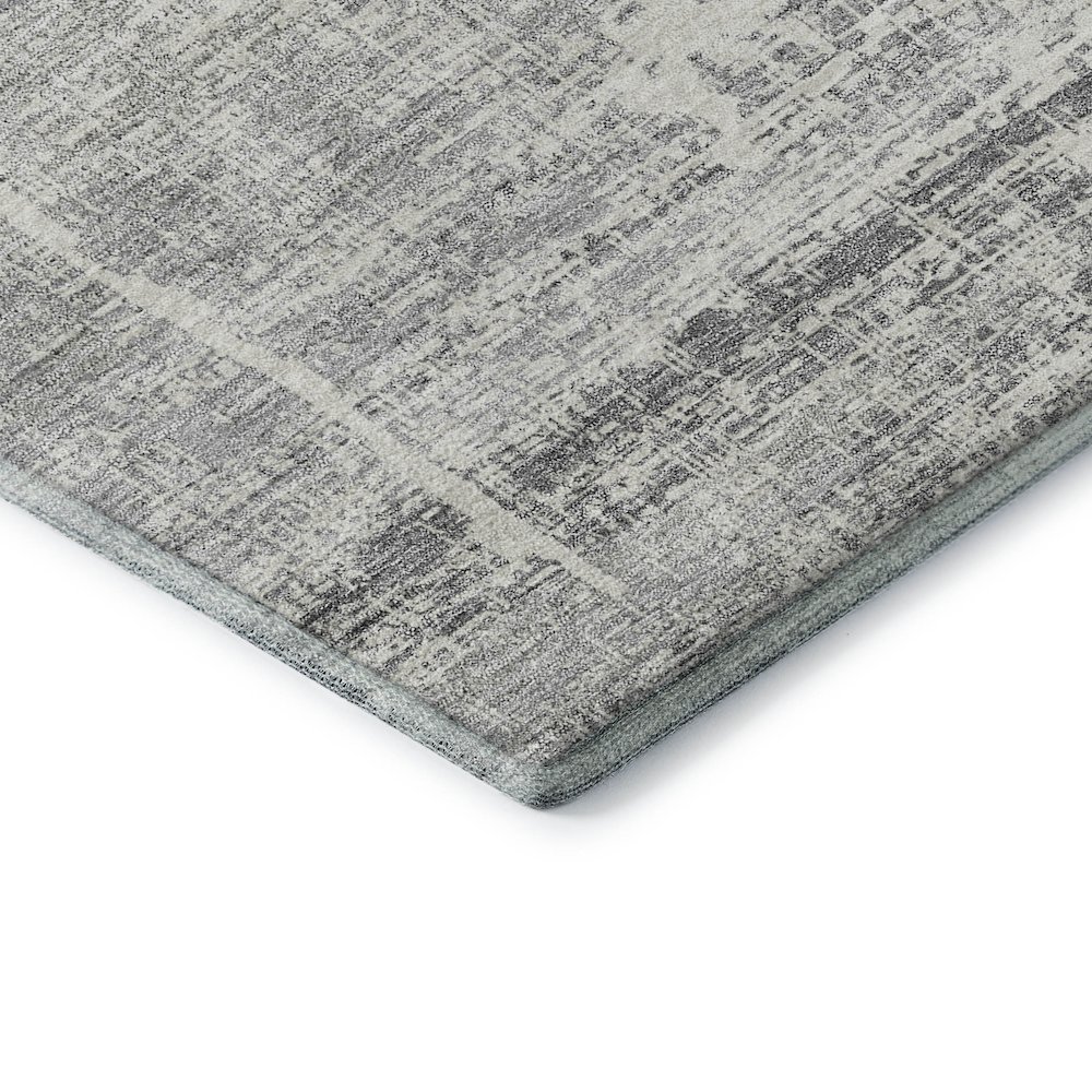 Premium Machine Washable Mayfield AMF747 Silver 2'3" x 7'6" Runner Rug. Picture 3