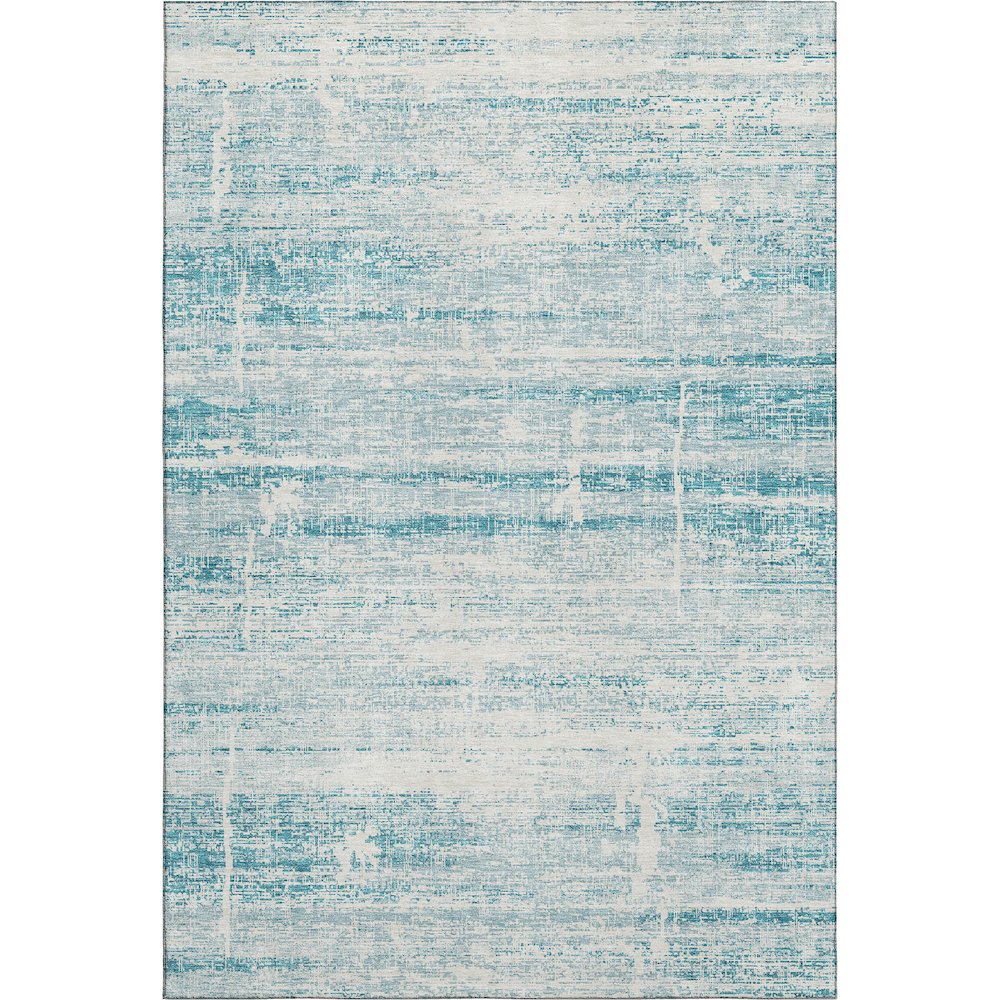 Premium Machine Washable Mayfield AMF747 Teal 3' x 5' Rug. Picture 1