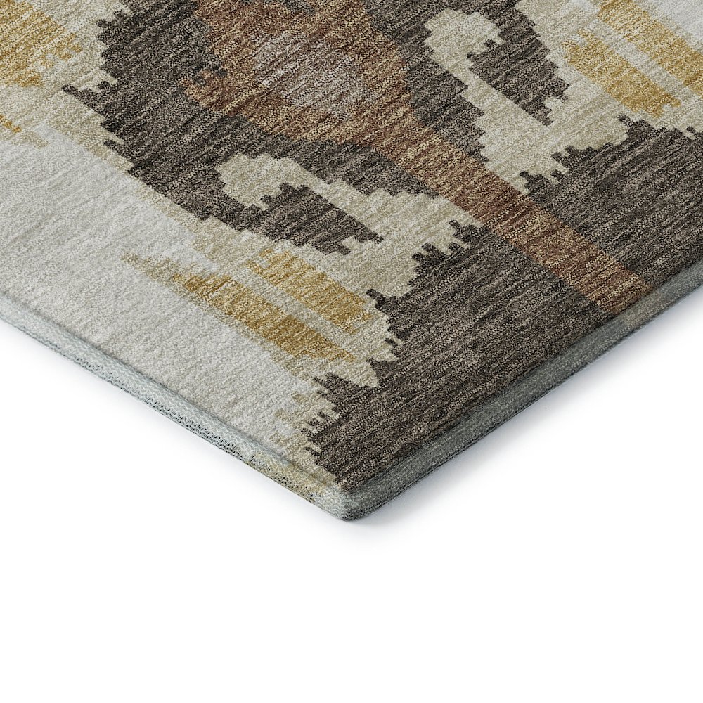 Premium Machine Washable Mayfield AMF748 Brown 2'3" x 7'6" Runner Rug. Picture 3