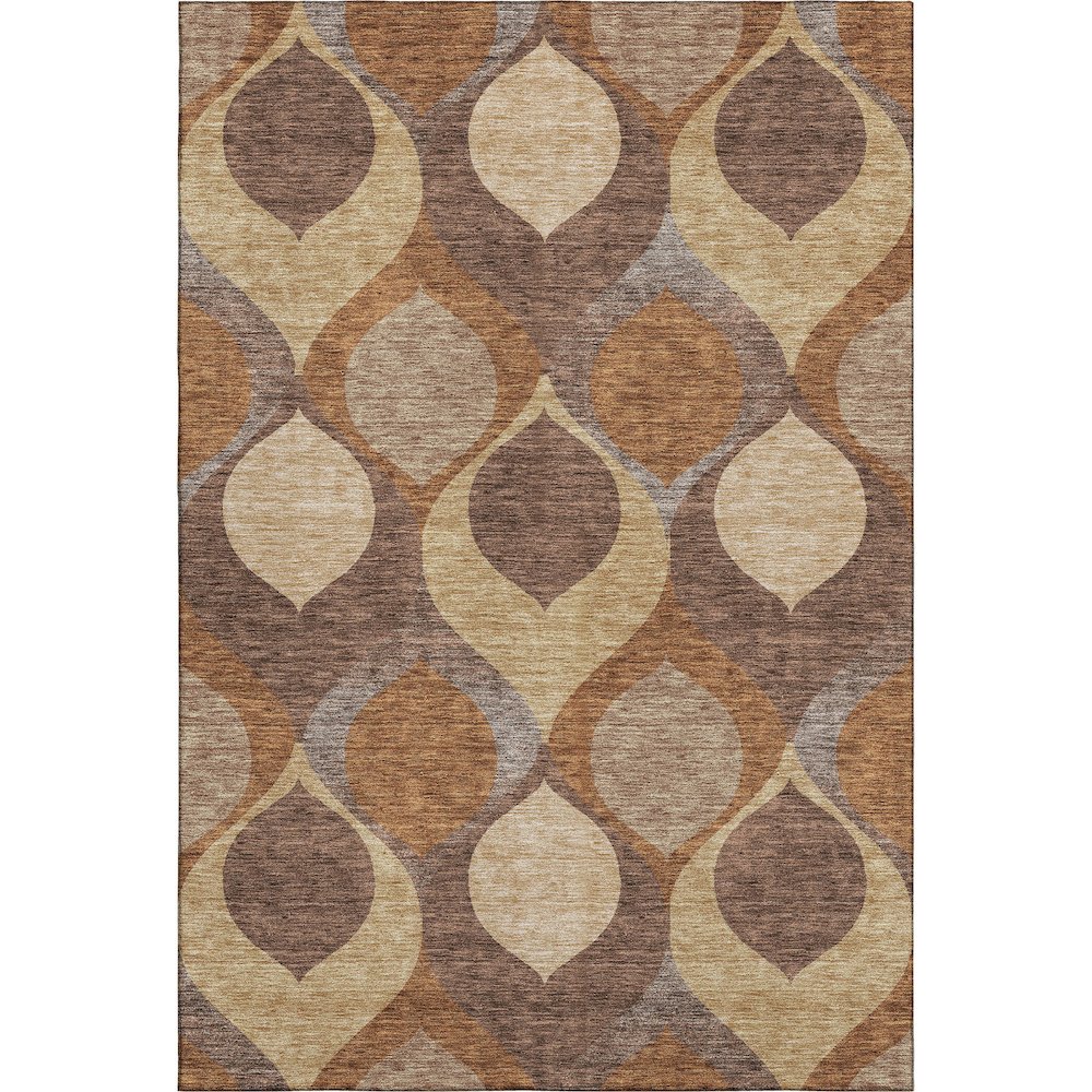 Premium Machine Washable Mayfield AMF749 Copper 3' x 5' Rug. Picture 1