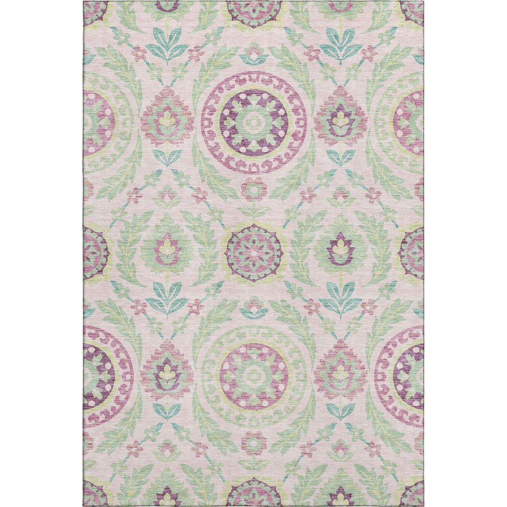 Premium Machine Washable Mayfield AMF751 Pink 3' x 5' Rug. Picture 1