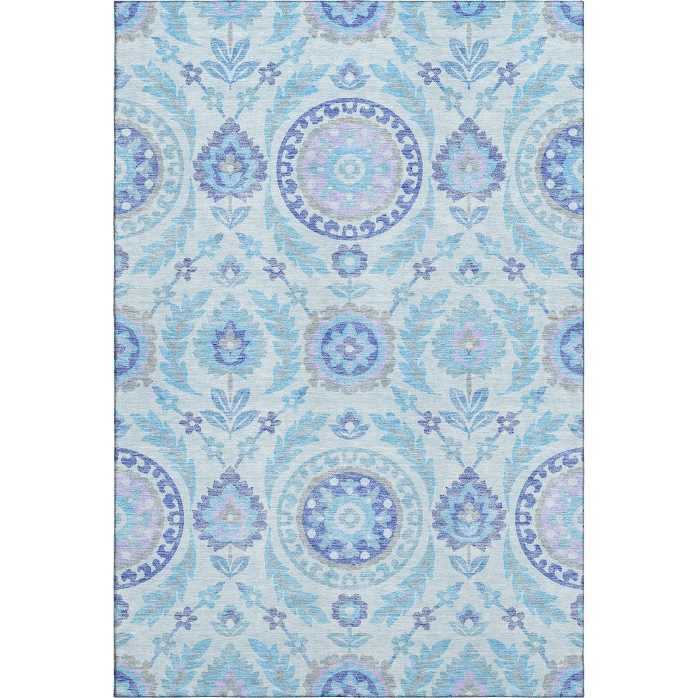 Premium Machine Washable Mayfield AMF751 Sky 3' x 5' Rug. Picture 1