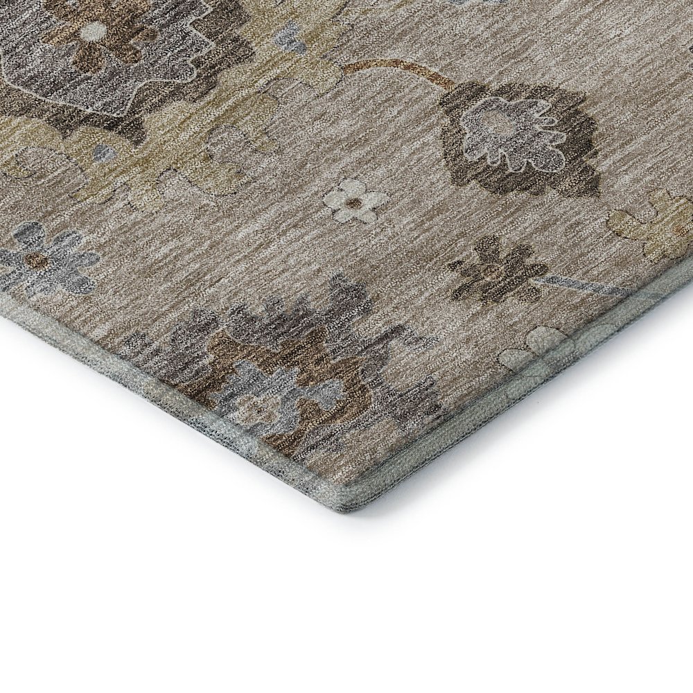 Premium Machine Washable Mayfield AMF753 Taupe 2'3" x 7'6" Runner Rug. Picture 3