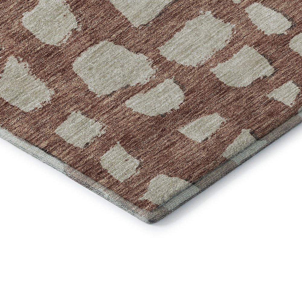 Premium Machine Washable Mayfield AMF754 Paprika 2'3" x 7'6" Runner Rug. Picture 3