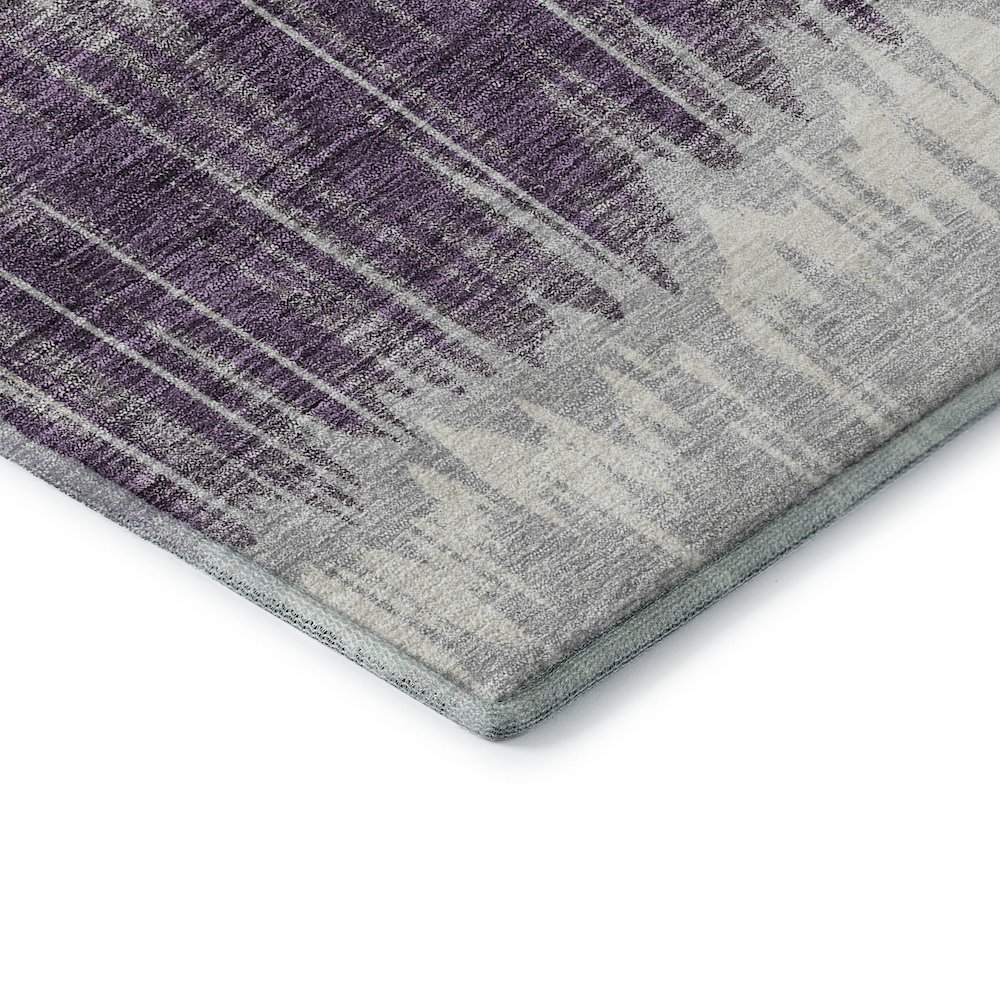 Premium Machine Washable Mayfield AMF755 Silver 2'3" x 7'6" Runner Rug. Picture 3