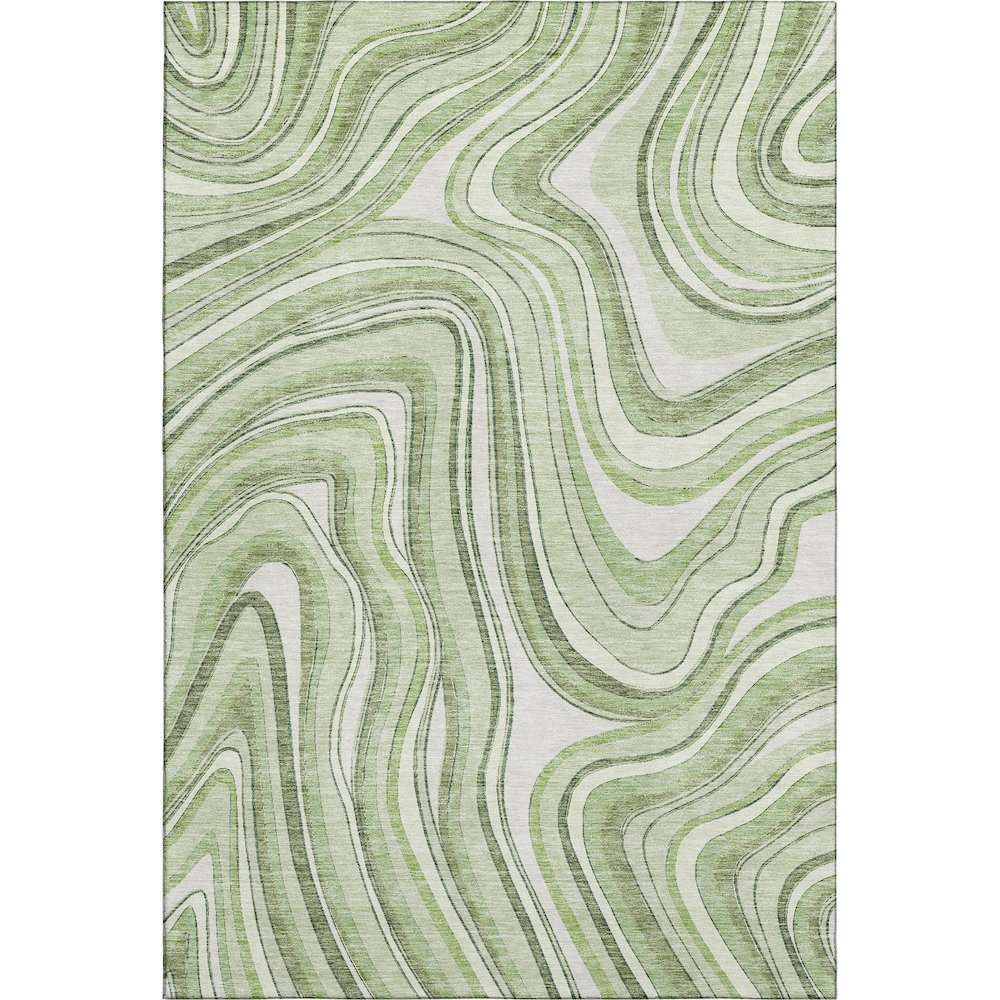 Premium Machine Washable Mayfield AMF756 Aloe 3' x 5' Rug. Picture 1