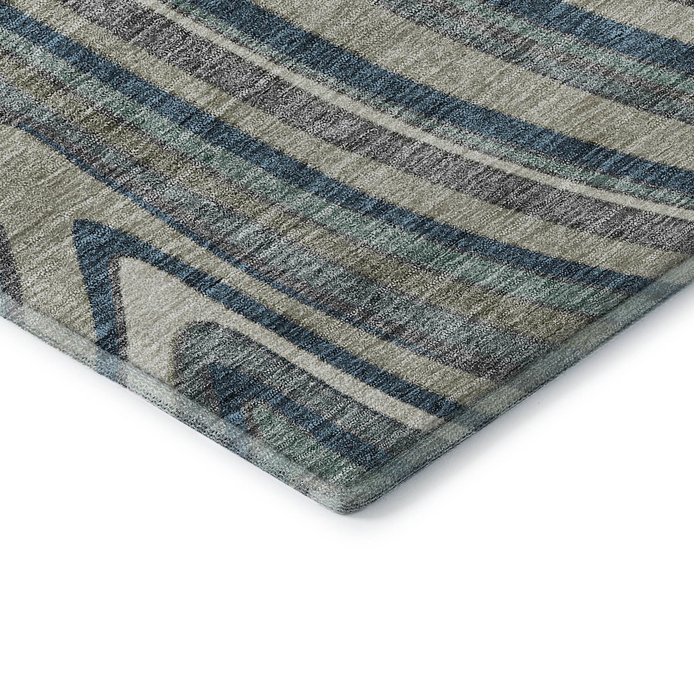 Premium Machine Washable Mayfield AMF756 Teal 2'3" x 7'6" Runner Rug. Picture 3