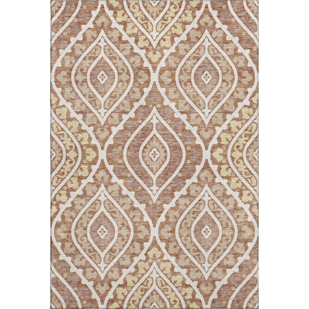 Premium Machine Washable Mayfield AMF761 Paprika 3' x 5' Rug. Picture 1