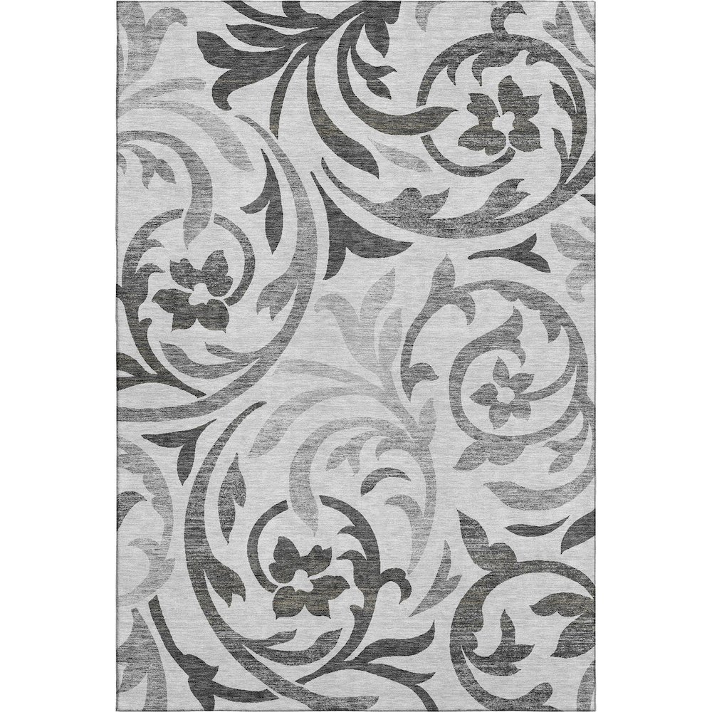 Premium Machine Washable Mayfield AMF764 Gray 3' x 5' Rug. Picture 1