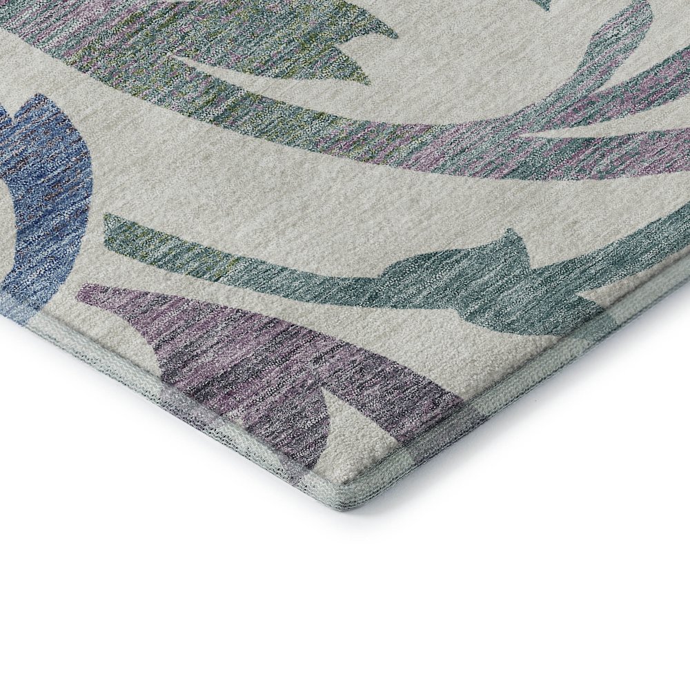 Premium Machine Washable Mayfield AMF764 White 2'3" x 7'6" Runner Rug. Picture 3