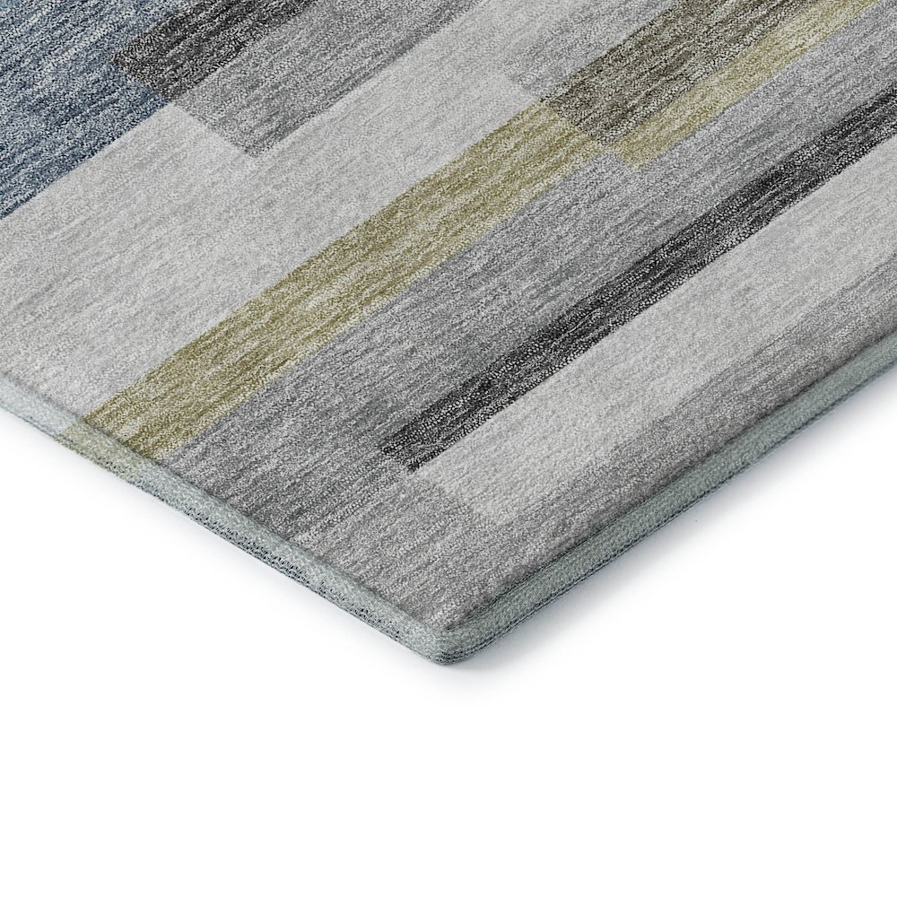 Premium Machine Washable Mayfield AMF766 Gray 2'3" x 7'6" Runner Rug. Picture 3