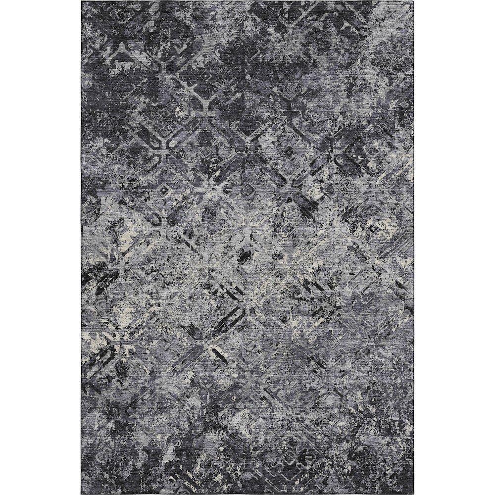 Premium Machine Washable Mayfield AMF768 Black 3' x 5' Rug. Picture 1