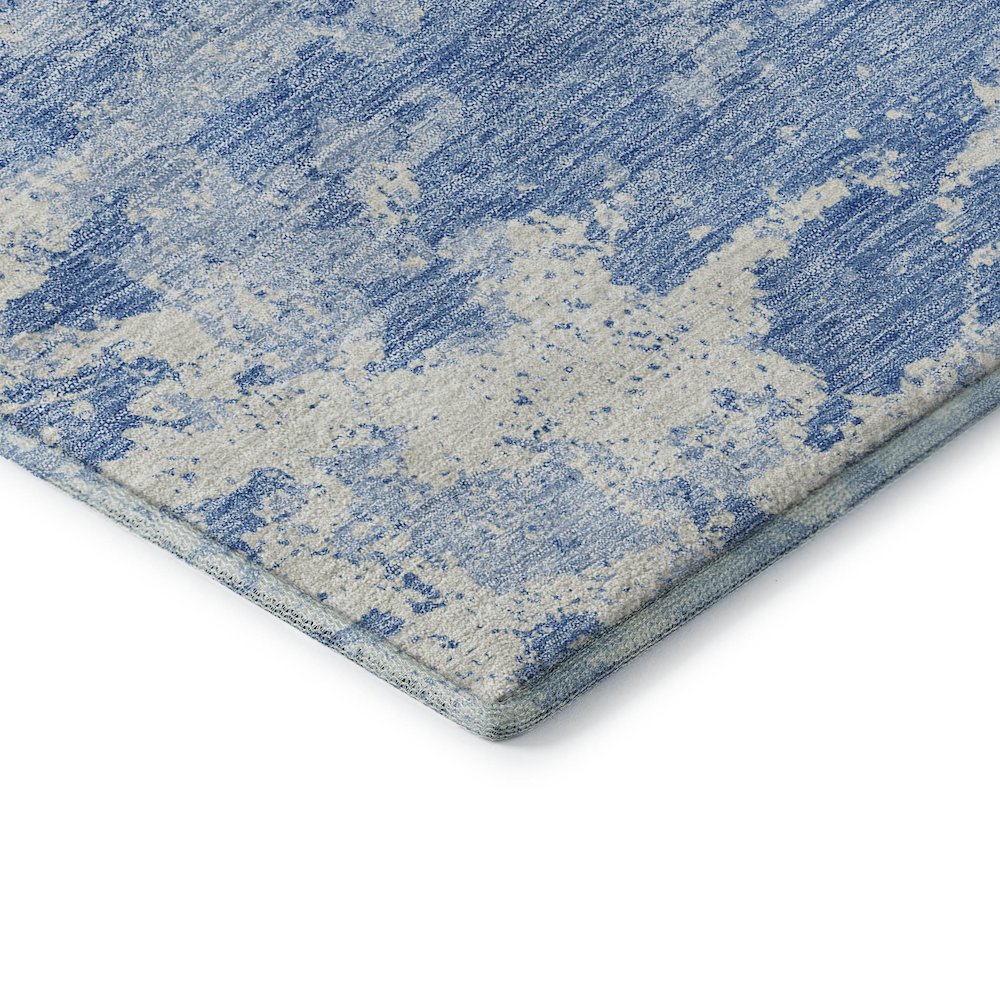 Premium Machine Washable Mayfield AMF769 Blue 2'3" x 7'6" Runner Rug. Picture 3