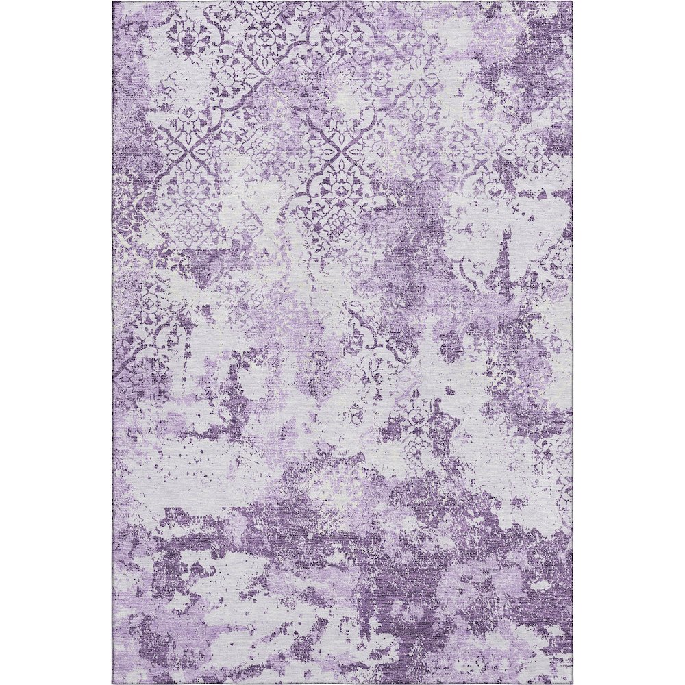 Premium Machine Washable Mayfield AMF769 Lavender 3' x 5' Rug. Picture 1