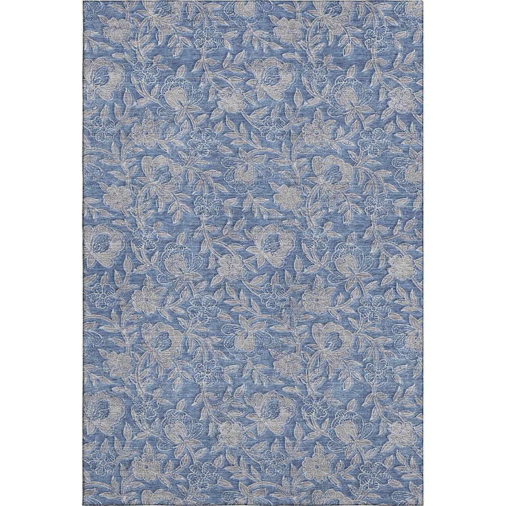 Premium Machine Washable Mayfield AMF771 Denim 3' x 5' Rug. Picture 1