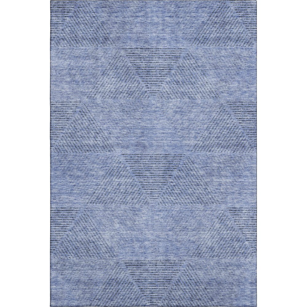 Premium Machine Washable Mayfield AMF777 Blue 3' x 5' Rug. Picture 1