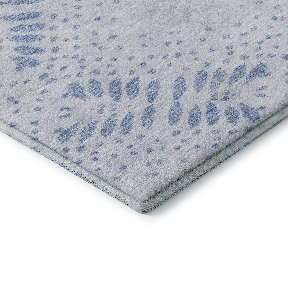 Premium Machine Washable Mayfield AMF778 Blue 2'3" x 7'6" Runner Rug. Picture 3