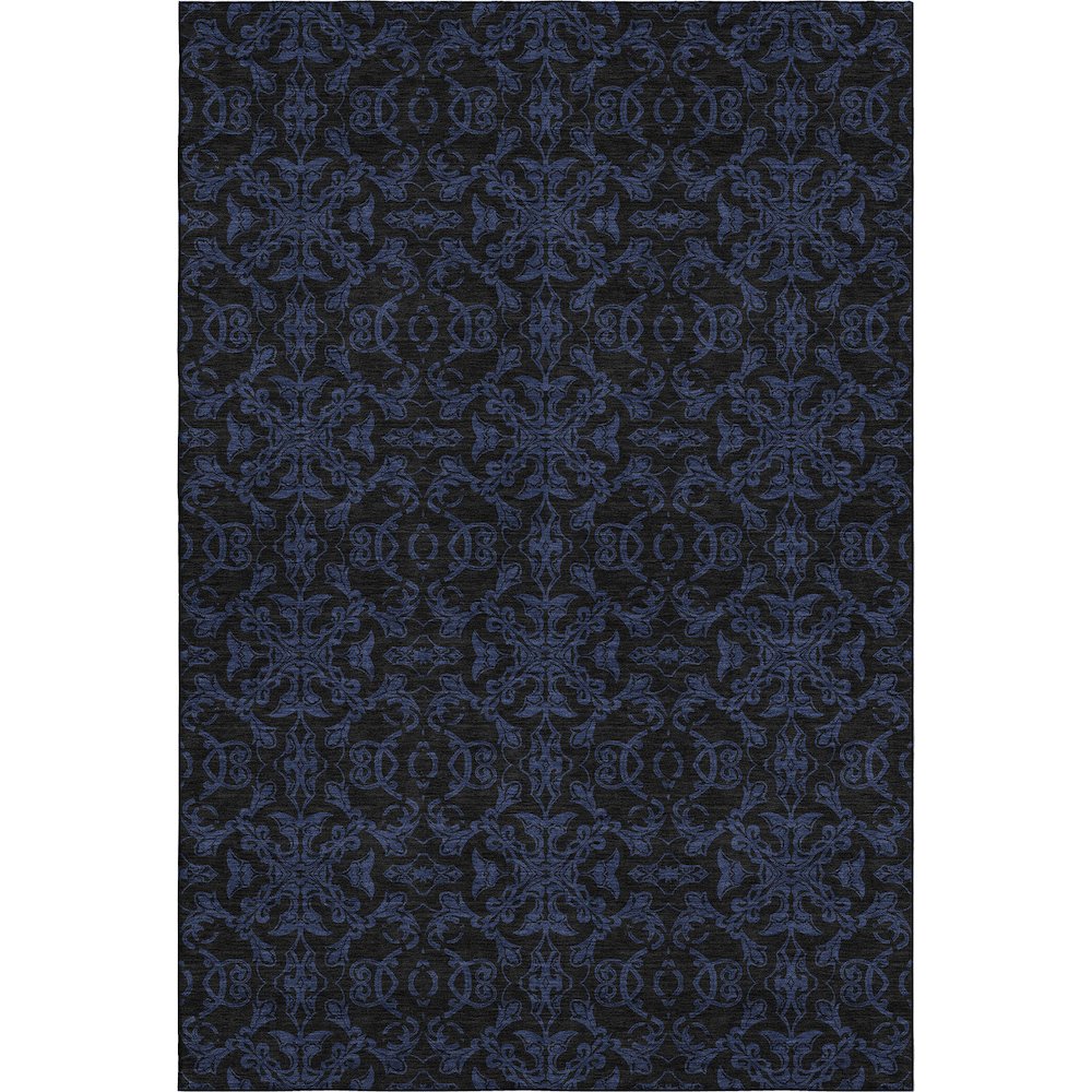 Premium Machine Washable Mayfield AMF785 Blue 3' x 5' Rug. Picture 1