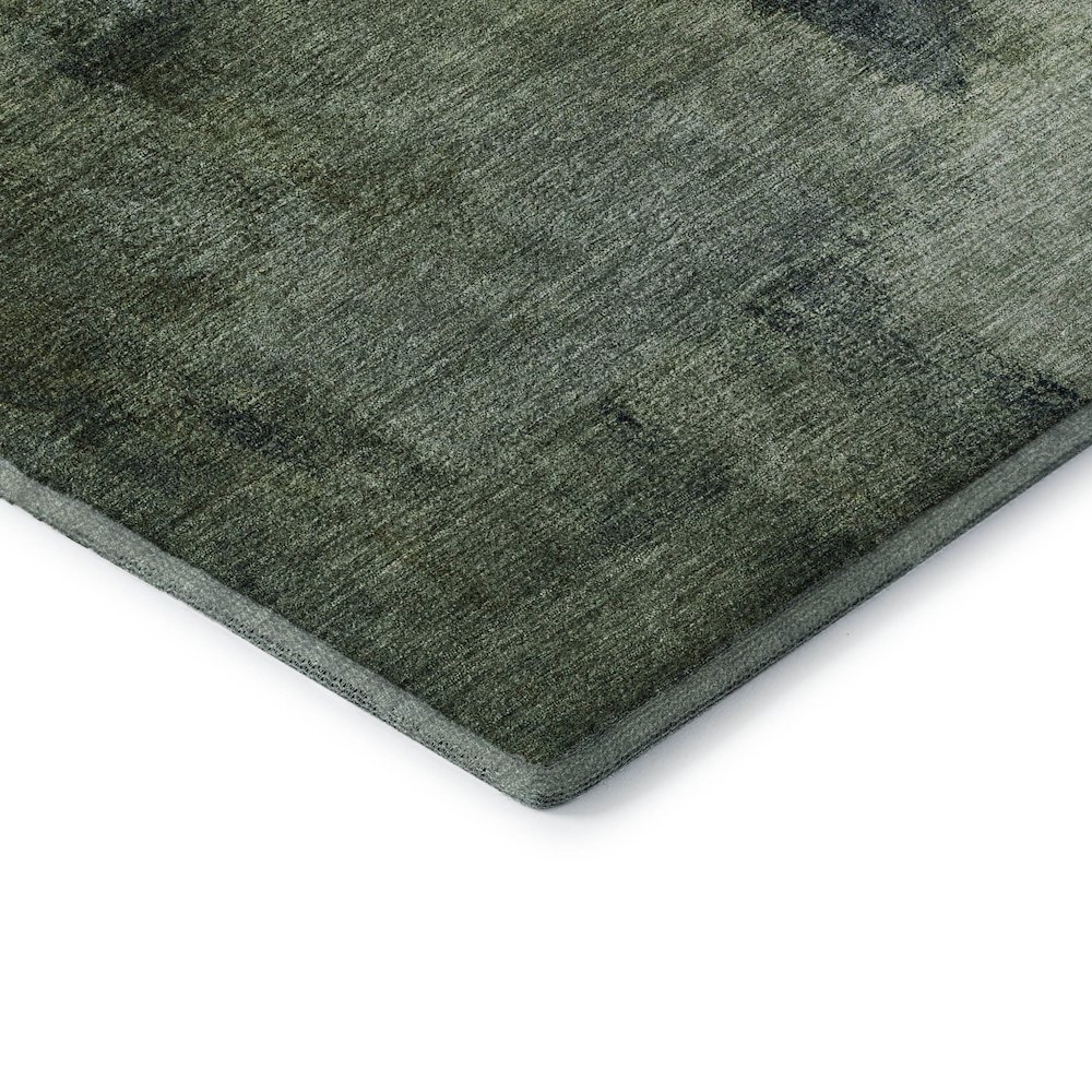 Premium Machine Washable Mayfield AMF787 Green 2'3" x 7'6" Runner Rug. Picture 3