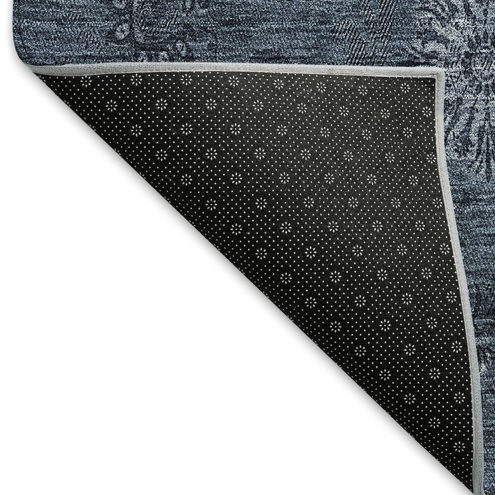 Premium Machine Washable Mayfield AMF788 Blue 2'3" x 7'6" Runner Rug. Picture 2