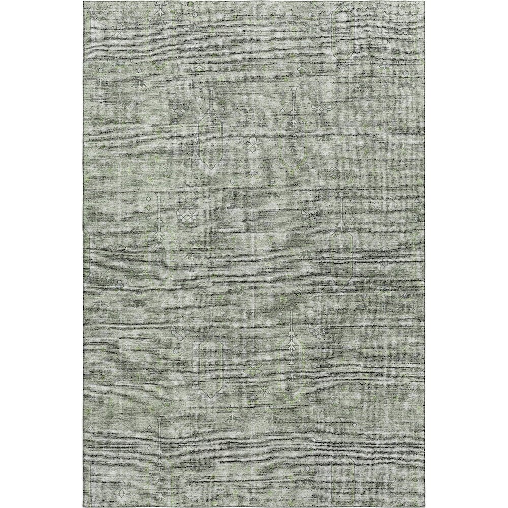 Premium Machine Washable Mayfield AMF790 Green 3' x 5' Rug. Picture 1
