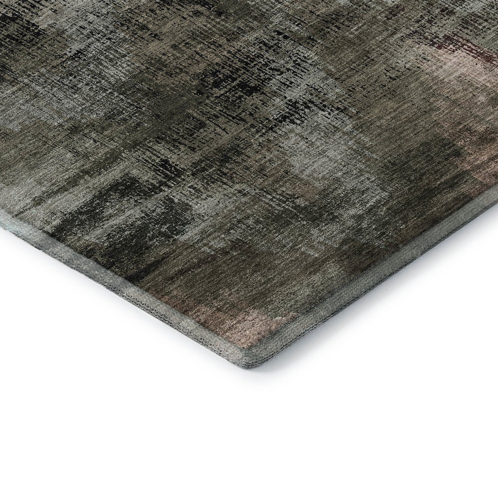 Premium Machine Washable Mayfield AMF792 Brown 2'3" x 7'6" Runner Rug. Picture 3