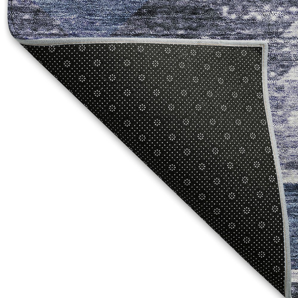 Premium Machine Washable Mayfield AMF798 Blue 2'3" x 7'6" Runner Rug. Picture 2