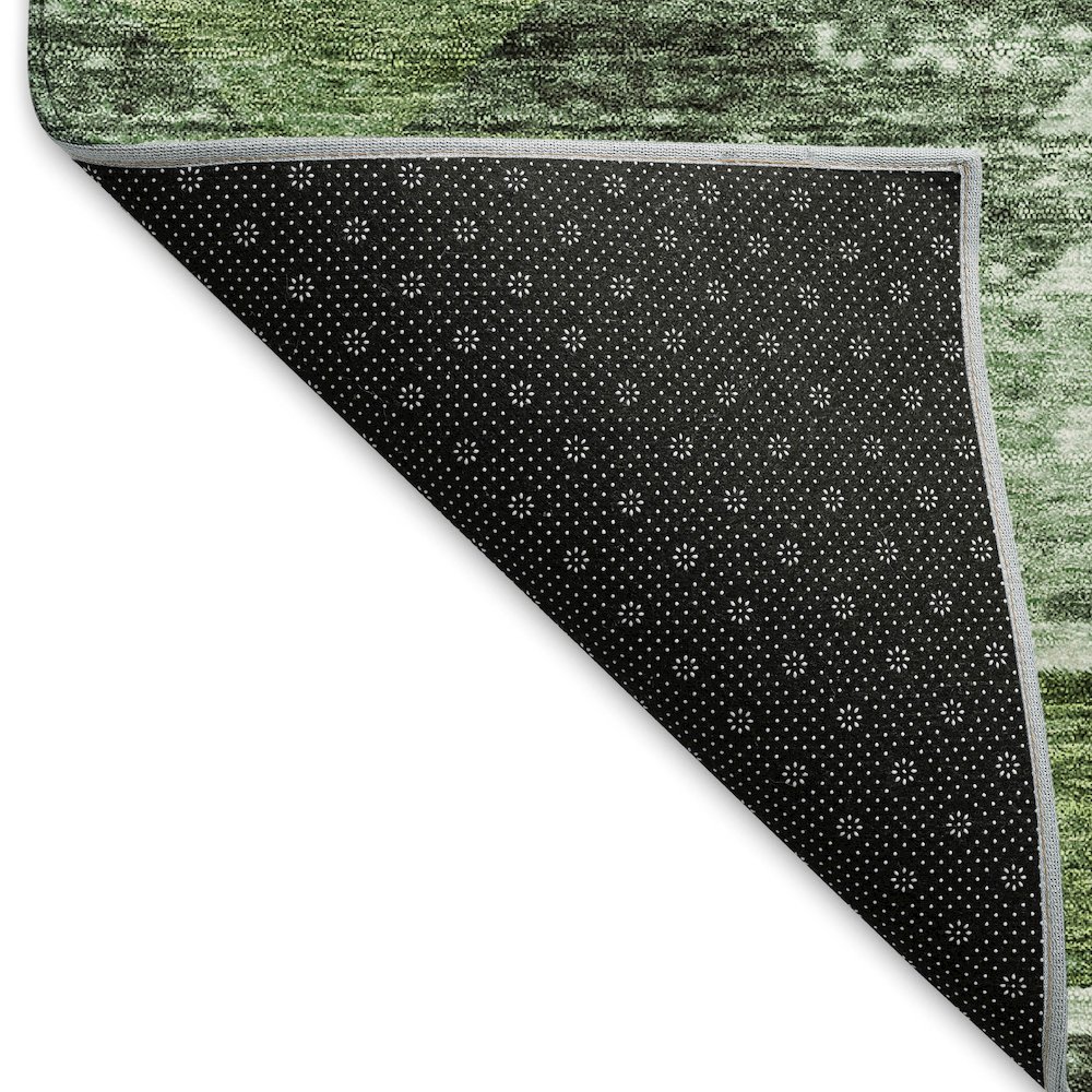 Premium Machine Washable Mayfield AMF798 Olive 2'3" x 7'6" Runner Rug. Picture 2