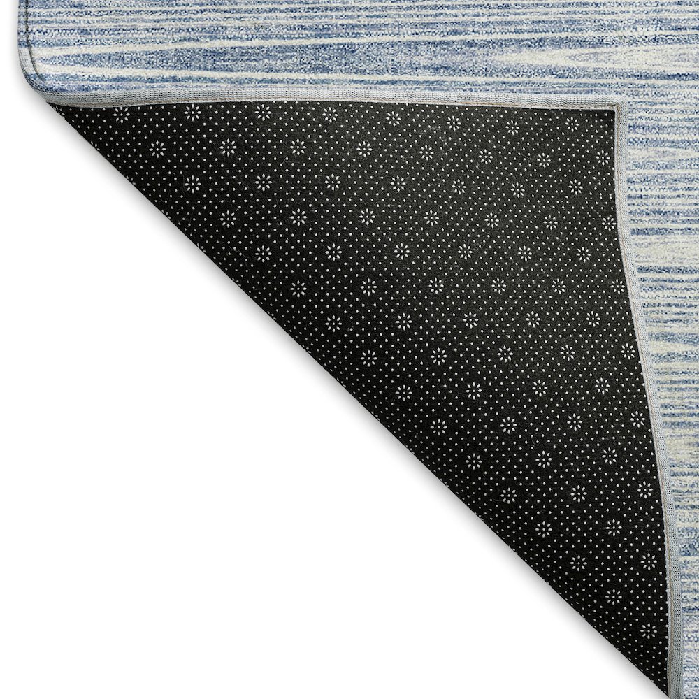 Premium Machine Washable Mayfield AMF800 Denim 2'3" x 7'6" Runner Rug. Picture 2