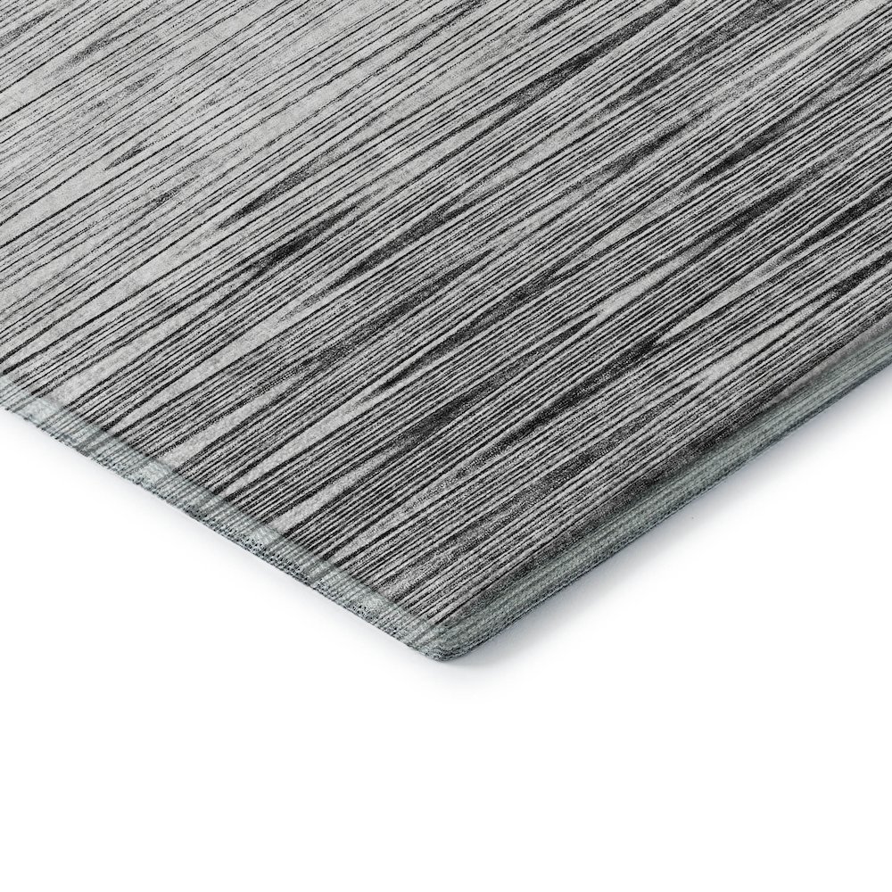 Premium Machine Washable Mayfield AMF800 Gray 2'3" x 7'6" Runner Rug. Picture 3