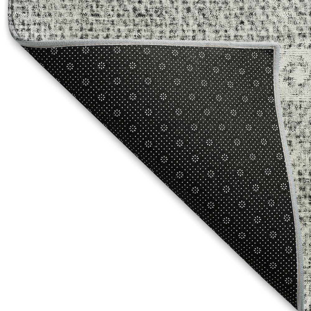 Premium Machine Washable Mayfield AMF803 Gray 2'3" x 7'6" Runner Rug. Picture 2